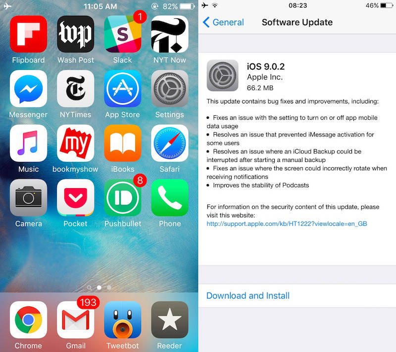 Apple IOS 9.0.2