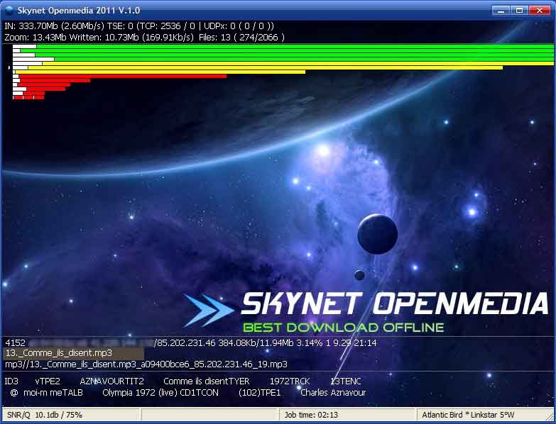 Skynet interceptar satélites