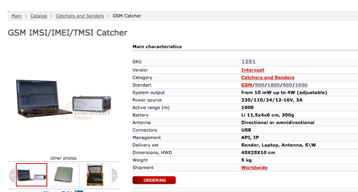 GSM interceptor