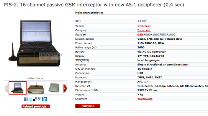GSM interceptor